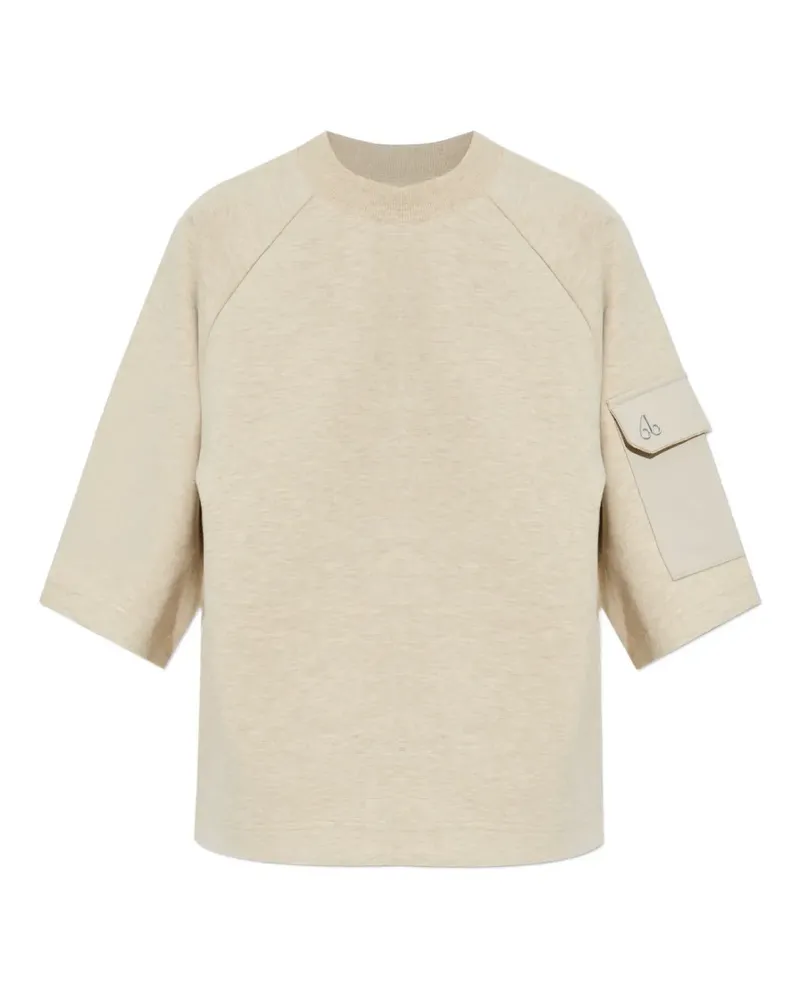 Moose Knuckles T-Shirt mit Brusttasche - Nude Nude