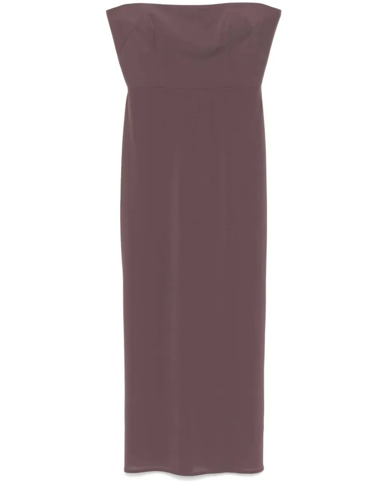 Alex Perry Schulterfreies Maxikleid aus Krepp - Braun Braun