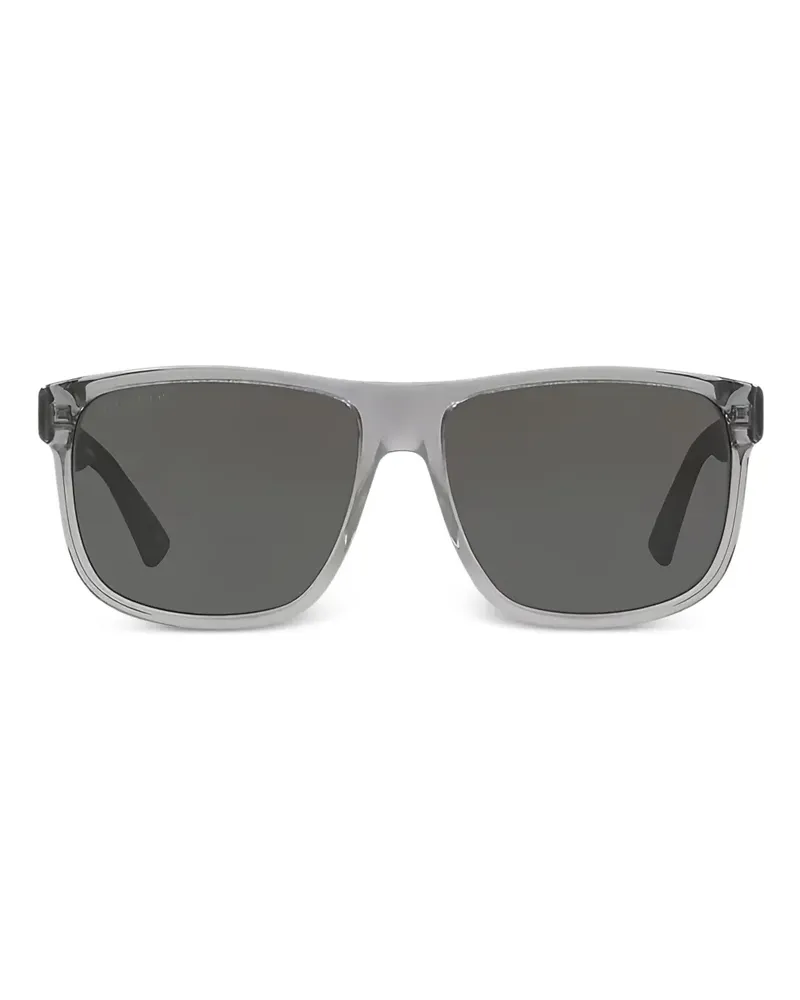 Gucci Sonnenbrille mit eckigem Gestell - Schwarz Schwarz