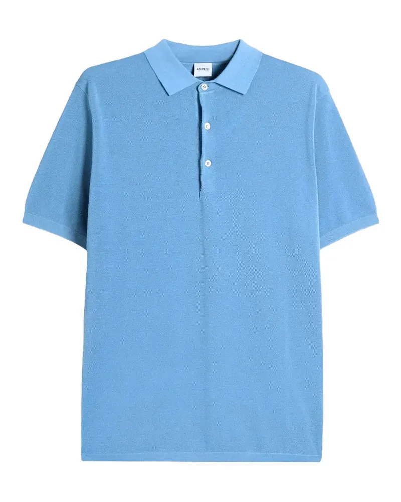ASPESI Poloshirt mit kurzen Ärmeln - Blau Blau