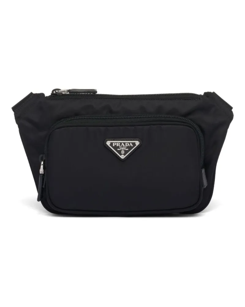 Prada Re-Nylon Gürteltasche mit Logo-Applikation - Schwarz Schwarz
