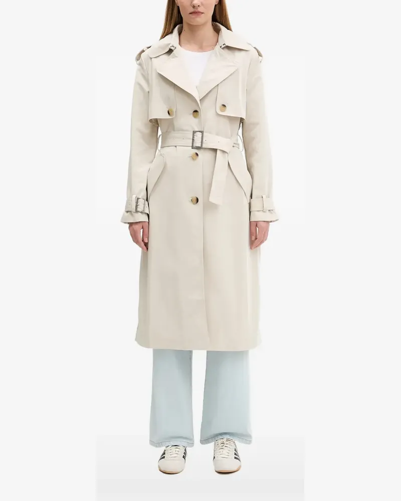 Desigual pleated-back trench coat - Nude Nude