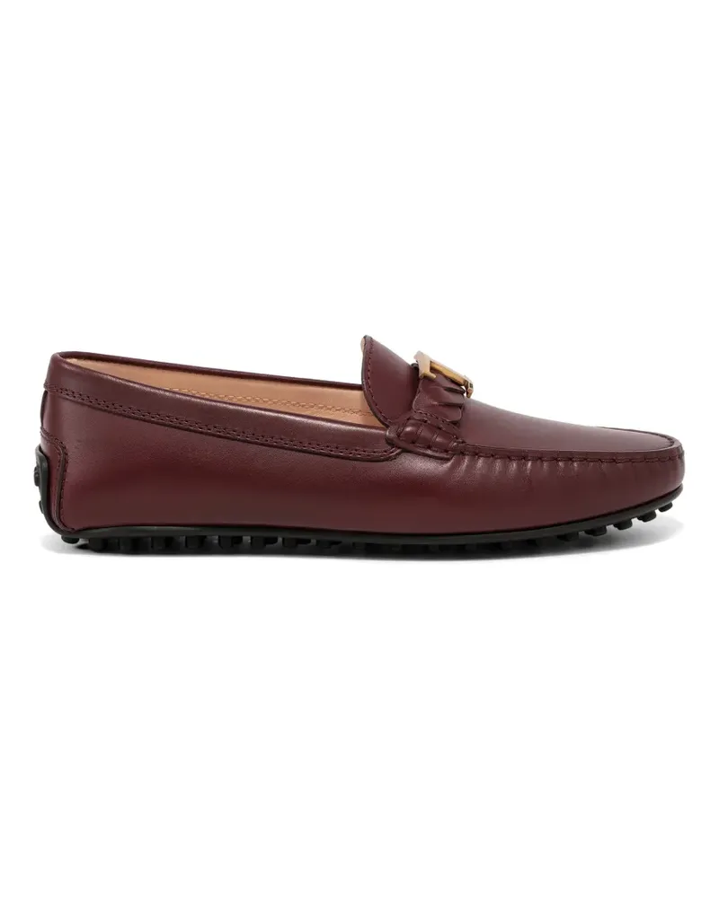 TOD'S logo-detail loafers - Braun Braun