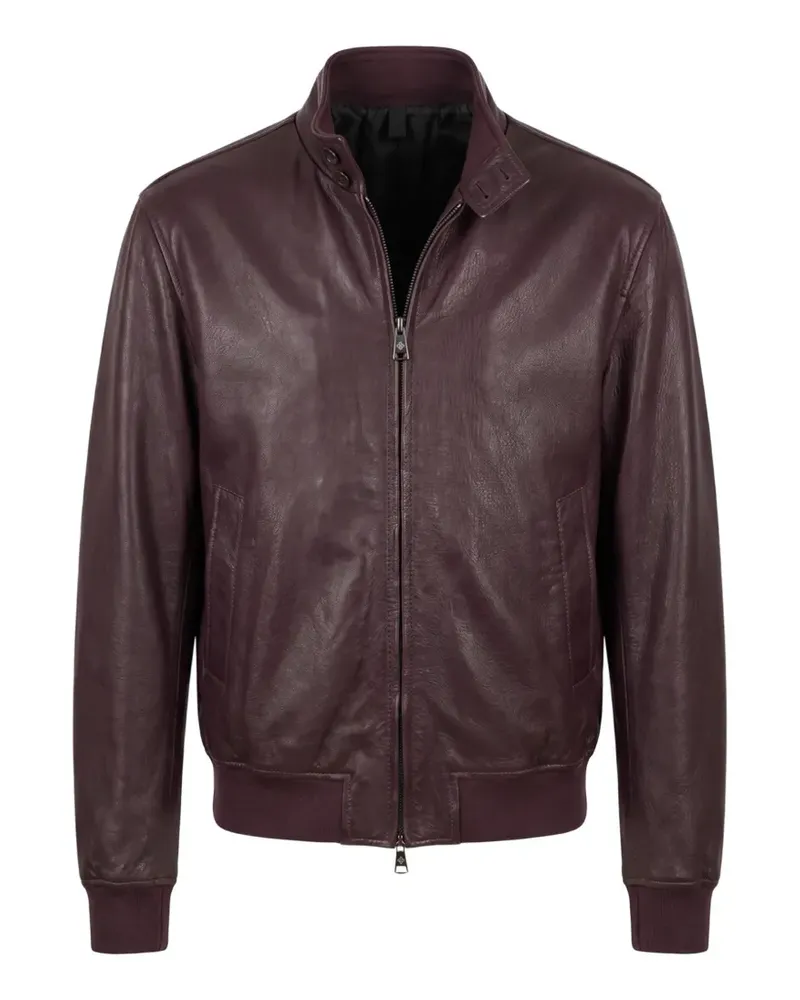 Tagliatore Lederjacke mit Reißverschluss - Rot Rot