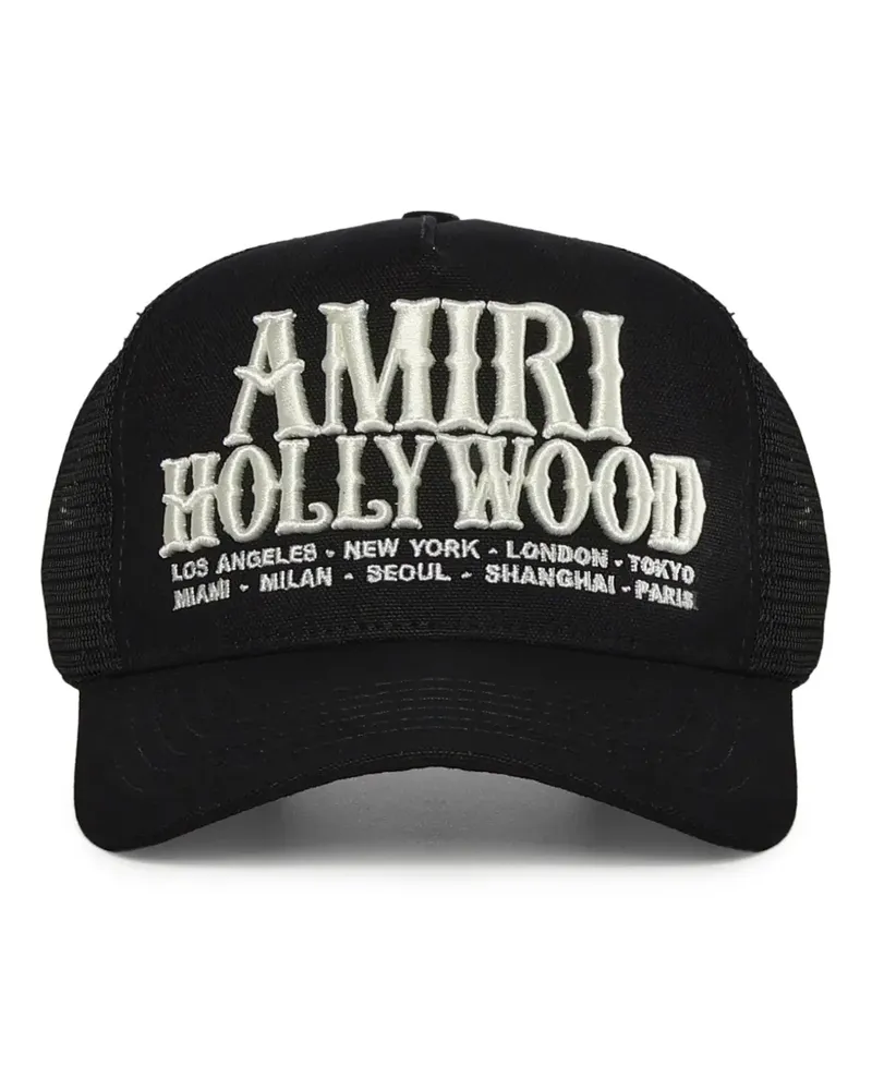 Amiri logo baseball cap - Schwarz Schwarz