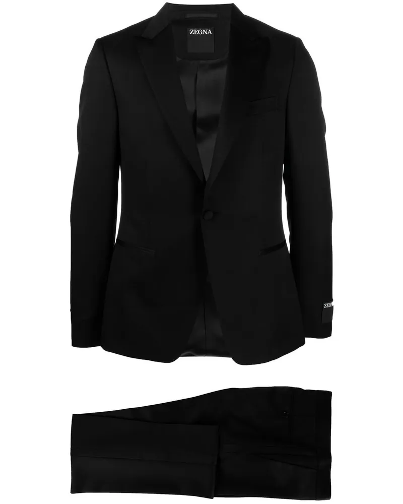 Ermenegildo Zegna Einreihiger Anzug - Schwarz Schwarz