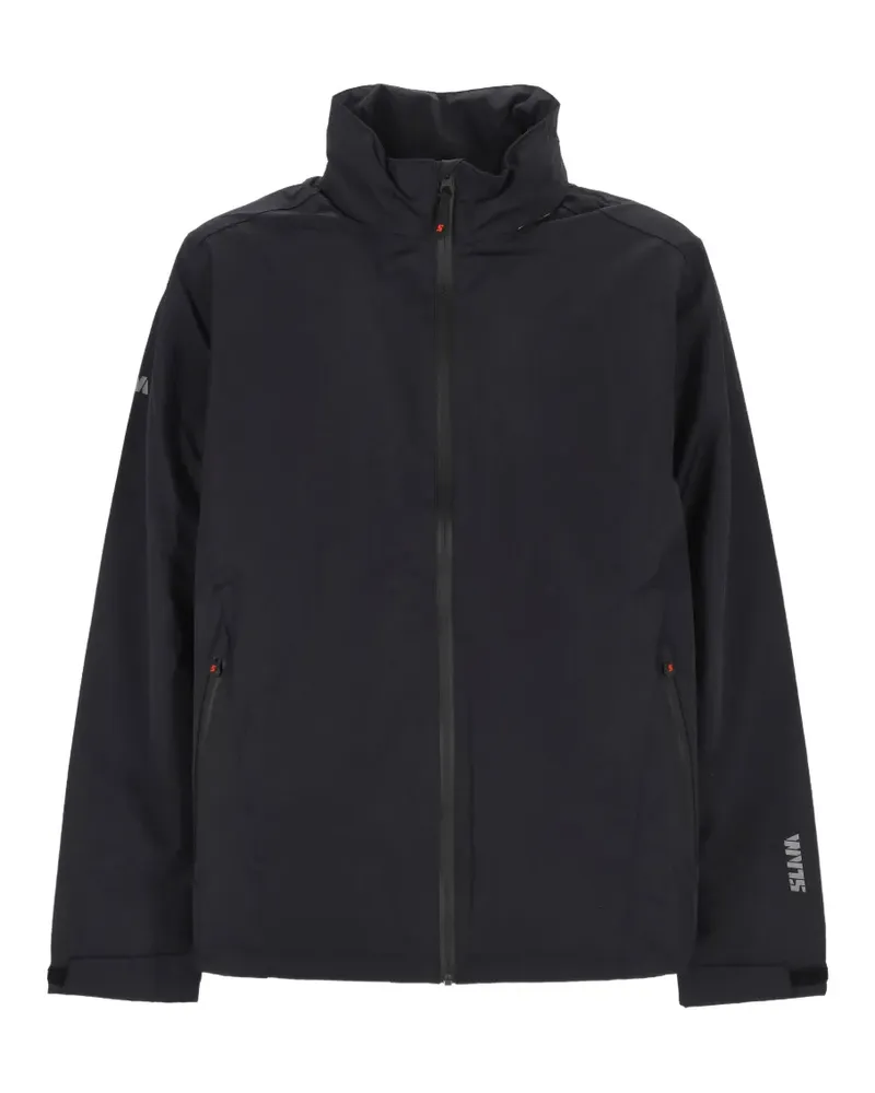 Slam logo-print high-neck jacket - Schwarz Schwarz