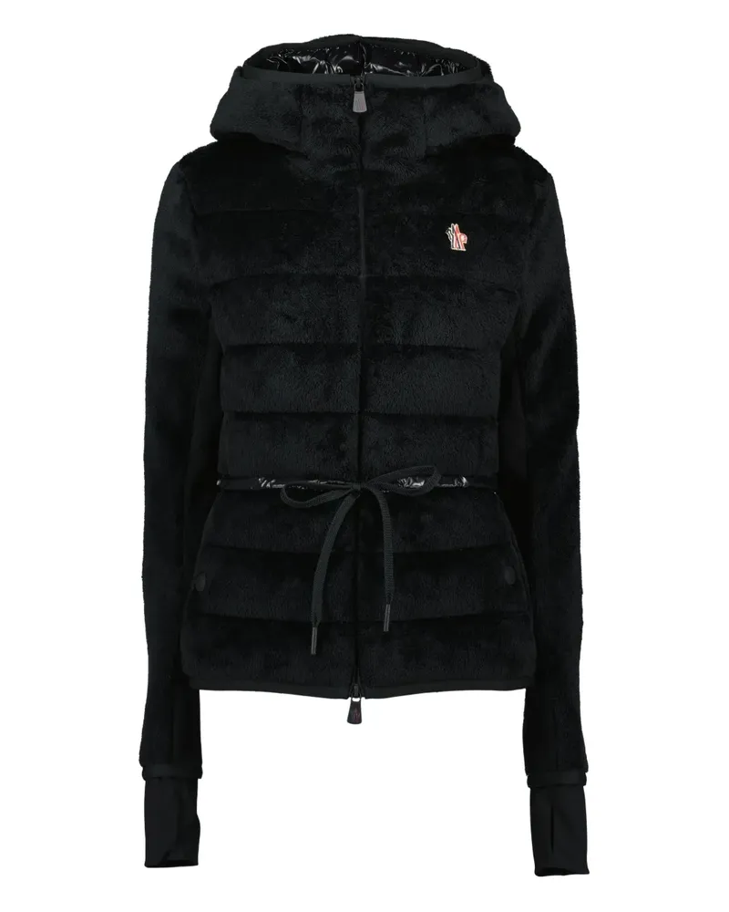 Moncler Polartec Kapuzenjacke mit Reißverschluss - Schwarz Schwarz