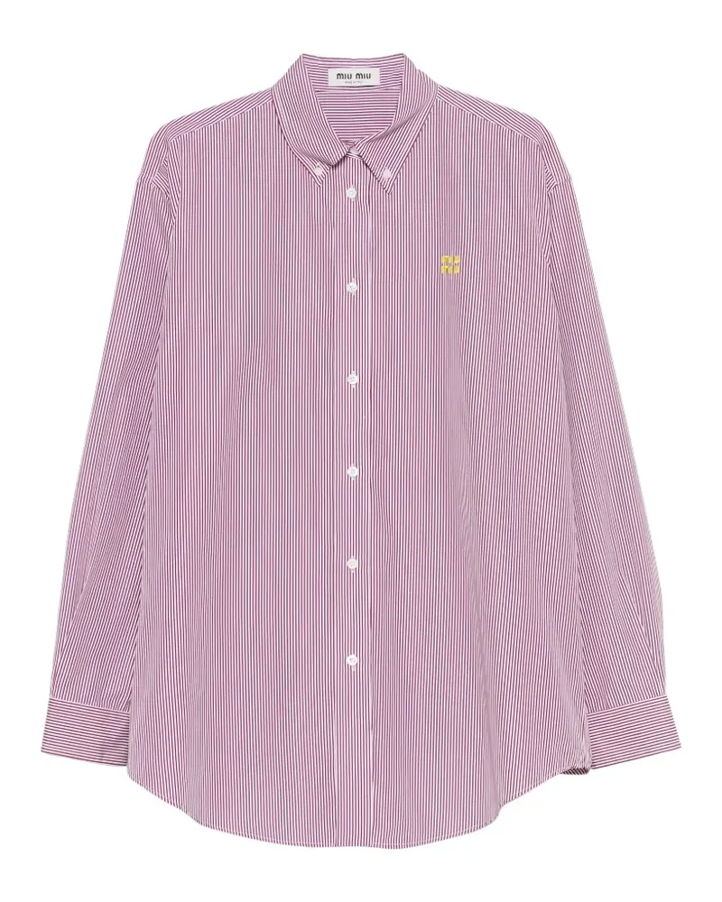 Miu Miu striped buttoned shirt - Rot Rot