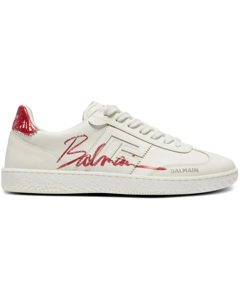 Balmain Swan-Lipstick Sneakers - Weiß Weiß