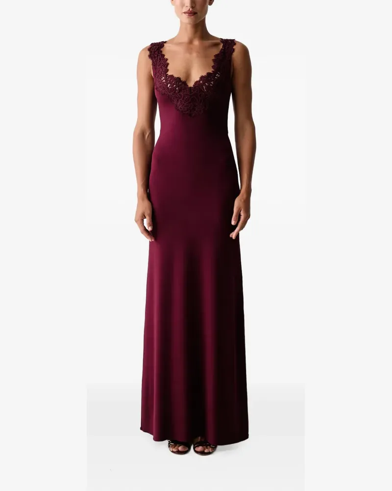 Ermanno Scervino lace-trim sleeveless maxi dress - Rot Rot