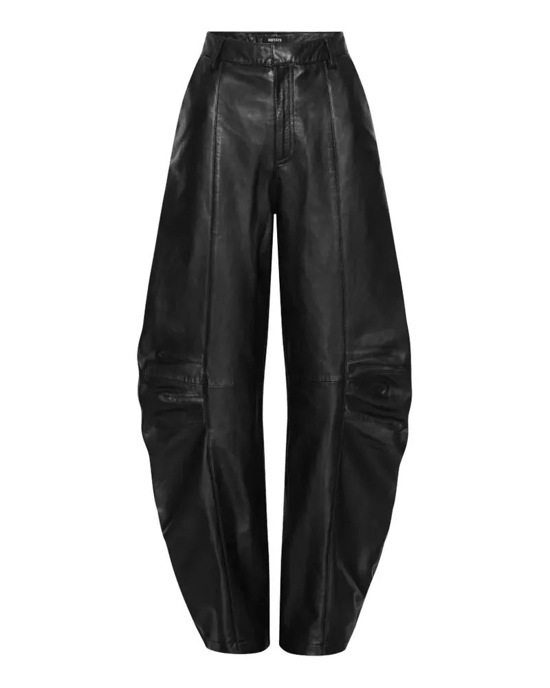 ROTATE Birger Christensen Hose aus Leder - Schwarz Schwarz