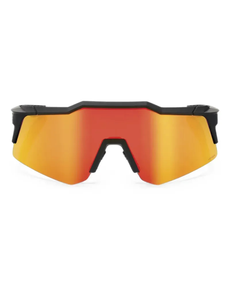 100% Eyewear Speedcraft XS geometric-frame sunglasses - Schwarz Schwarz
