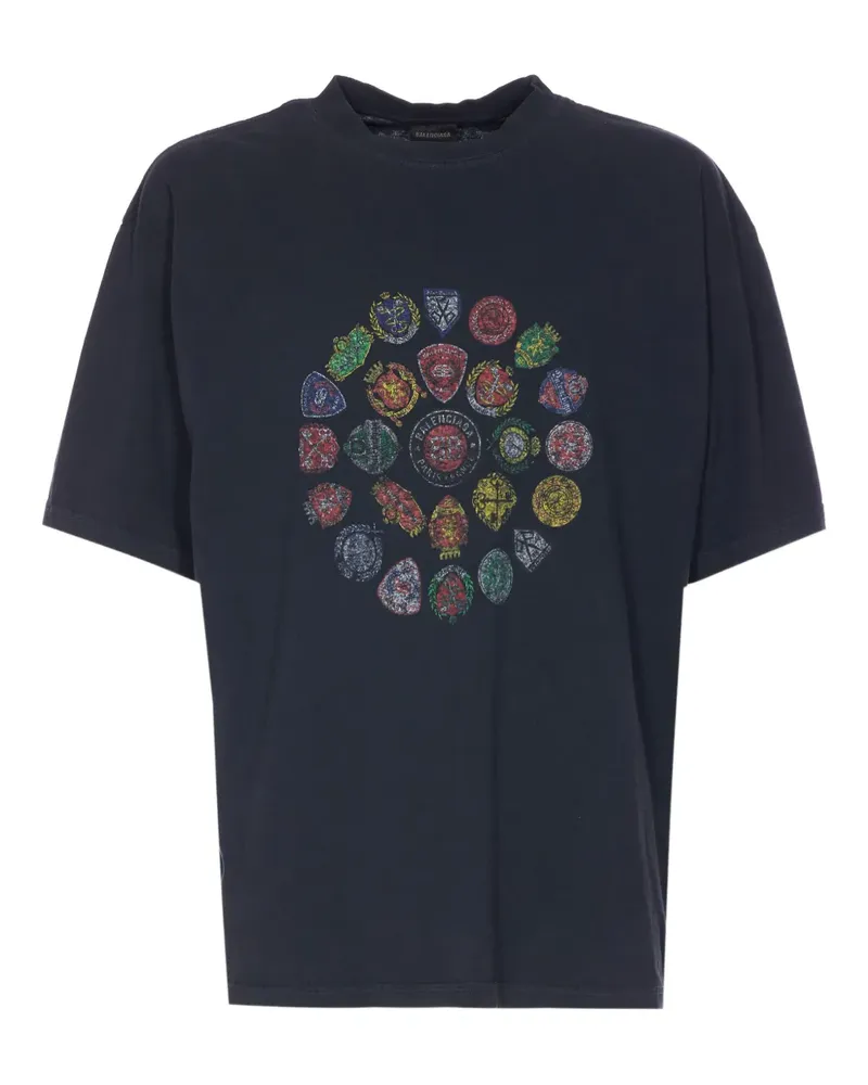 Balenciaga T-Shirt mit Print - Schwarz Schwarz