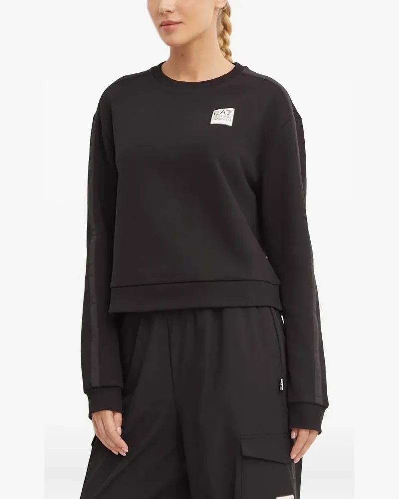 EA7 logo stripe sweatshirt - Schwarz Schwarz