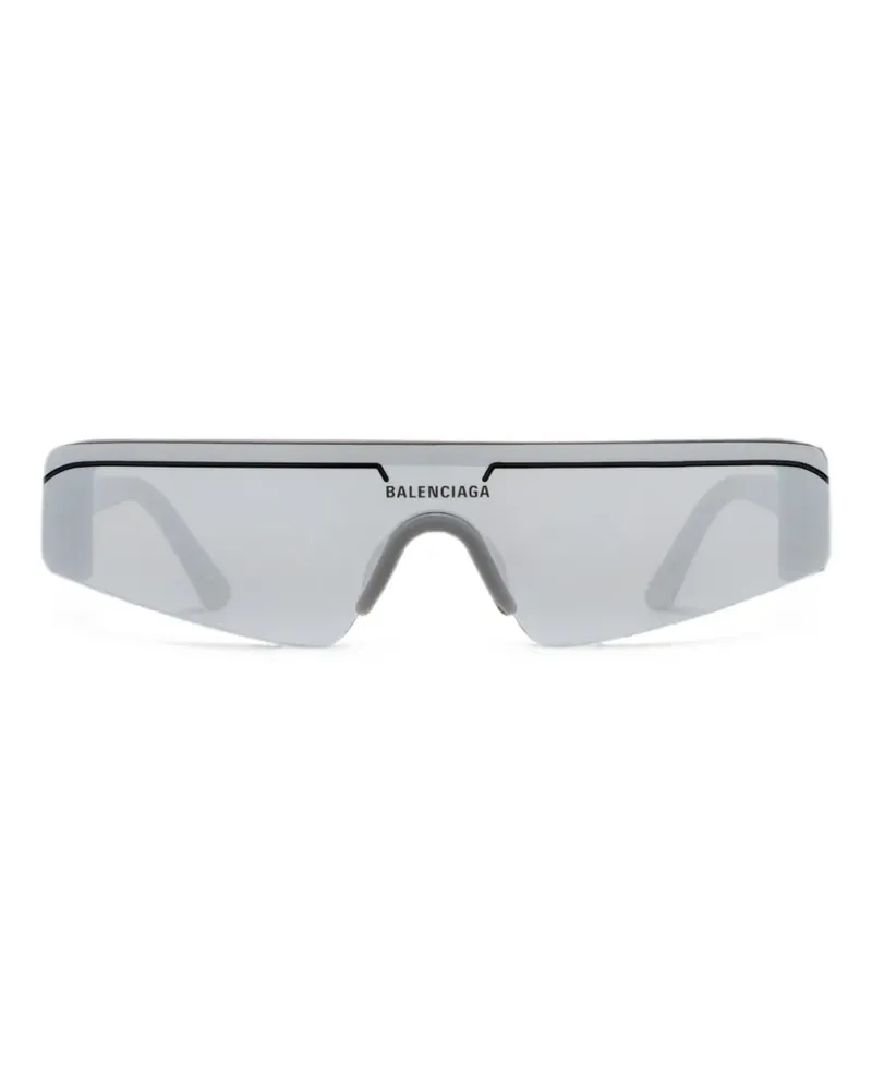 Balenciaga Eckige Ski Sonnenbrille - Grau Grau