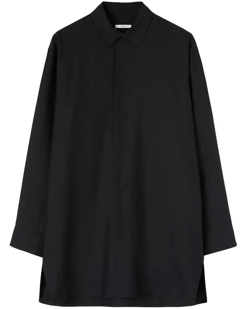 Jil Sander Tuesday Seidenhemd - Schwarz Schwarz