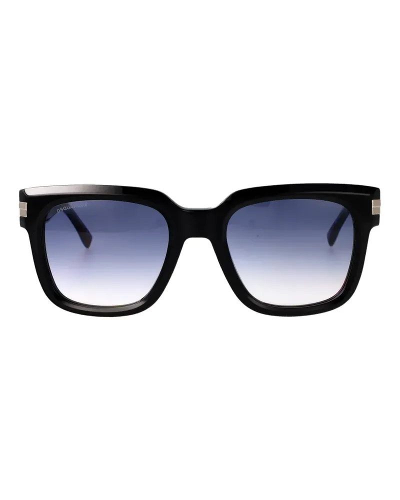 Dsquared2 Sonnenbrille mit eckigem Gestell - Schwarz Schwarz