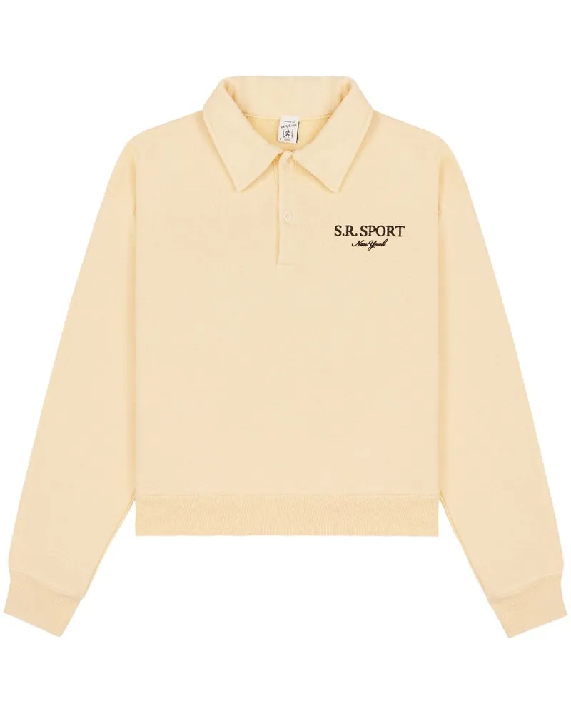 SPORTY & RICH Poloshirt mit Logo-Stickerei - Nude Nude