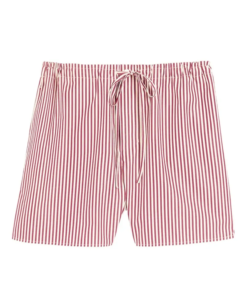 AMI Paris cotton arrow striped shorts - Rot Rot