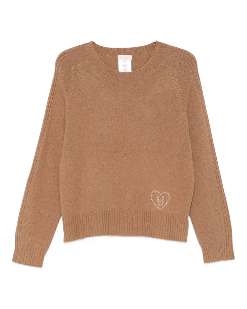 Liu Jo Pullover mit Herzmotiv - Braun Braun