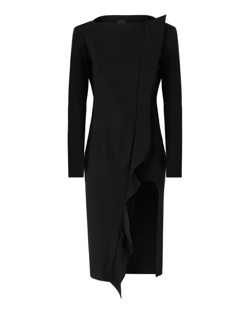 Pinko Rückenfreies Kleid mit Rüsche - Schwarz Schwarz
