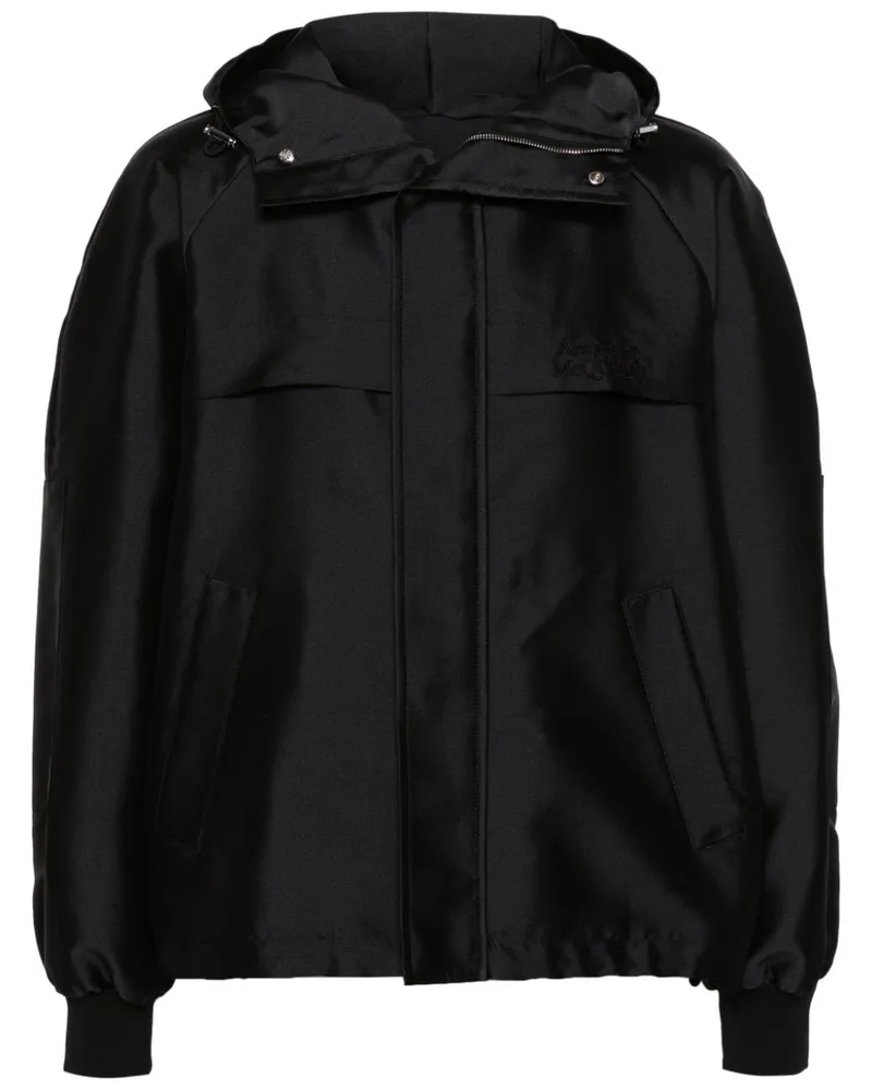 Alexander McQueen Jacke mit Logo-Stickerei - Schwarz Schwarz
