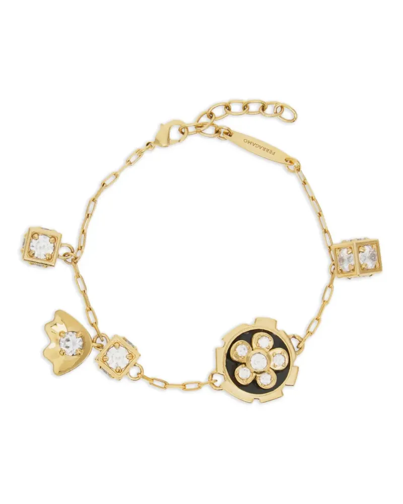 Ferragamo Armband mit Blumenanhänger - Gold Gold