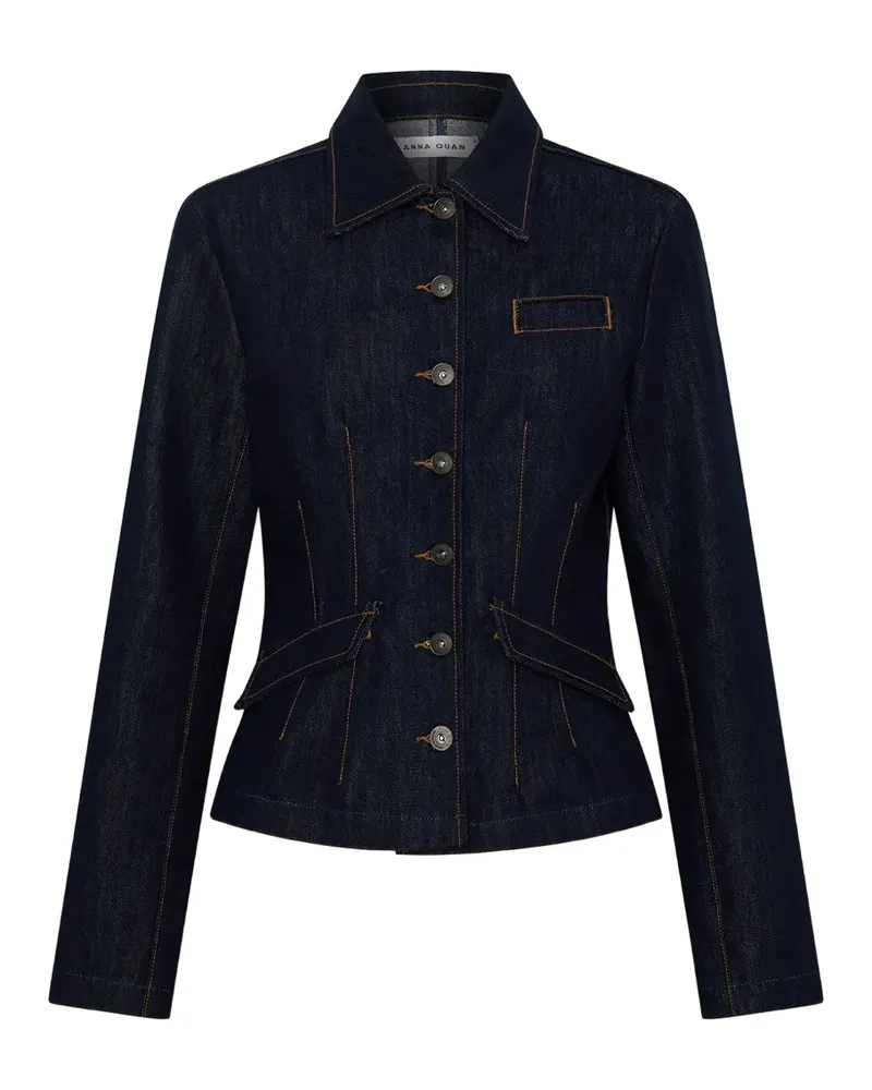 Anna Quan Hepworth contrast-stitch denim jacket - Blau Blau