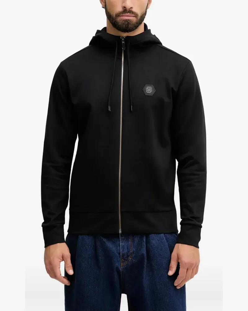 HUGO BOSS Kapuzenjacke mit Logo - Schwarz Schwarz
