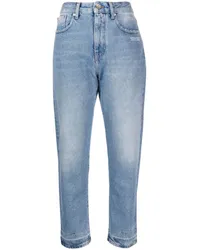 OFF-WHITE Taillenjeans mit geradem Bein Blau