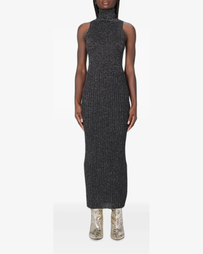 Moschino ribbed-knit maxi dress - Grau Grau