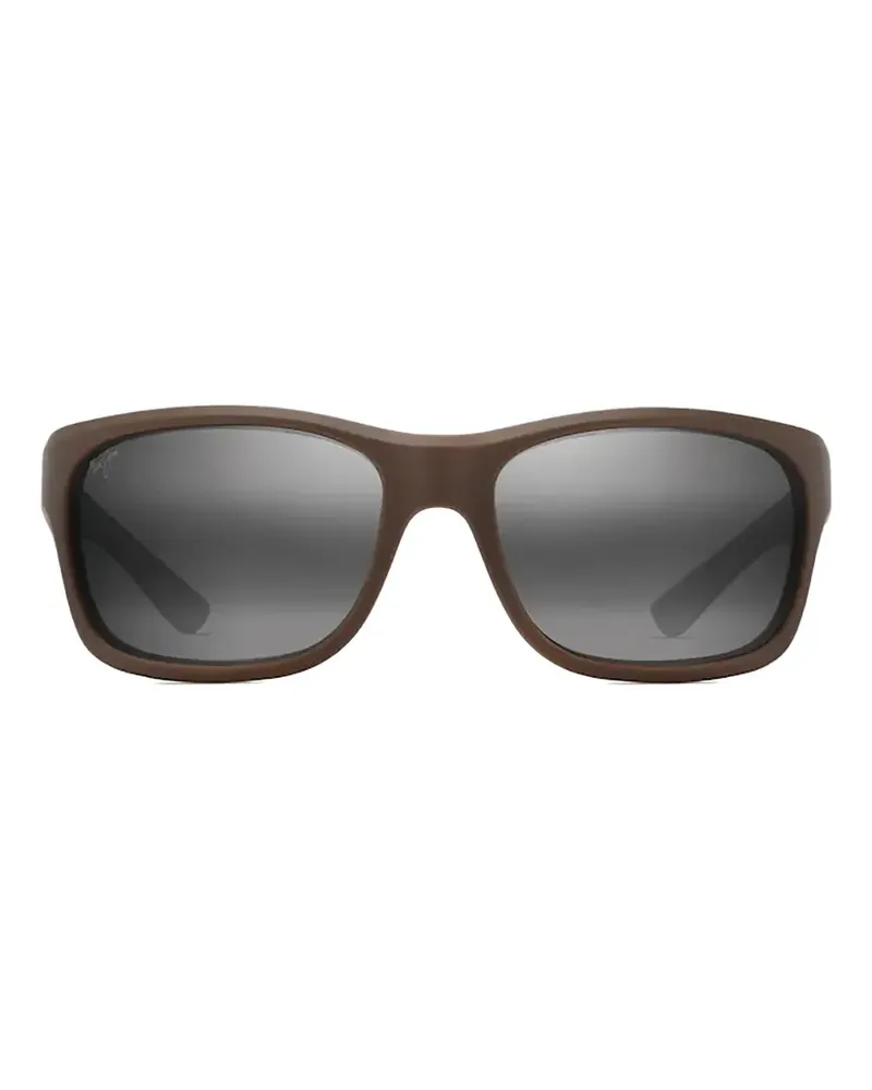 Maui Jim Ano Nui rectangle-frame sunglasses - Braun Braun