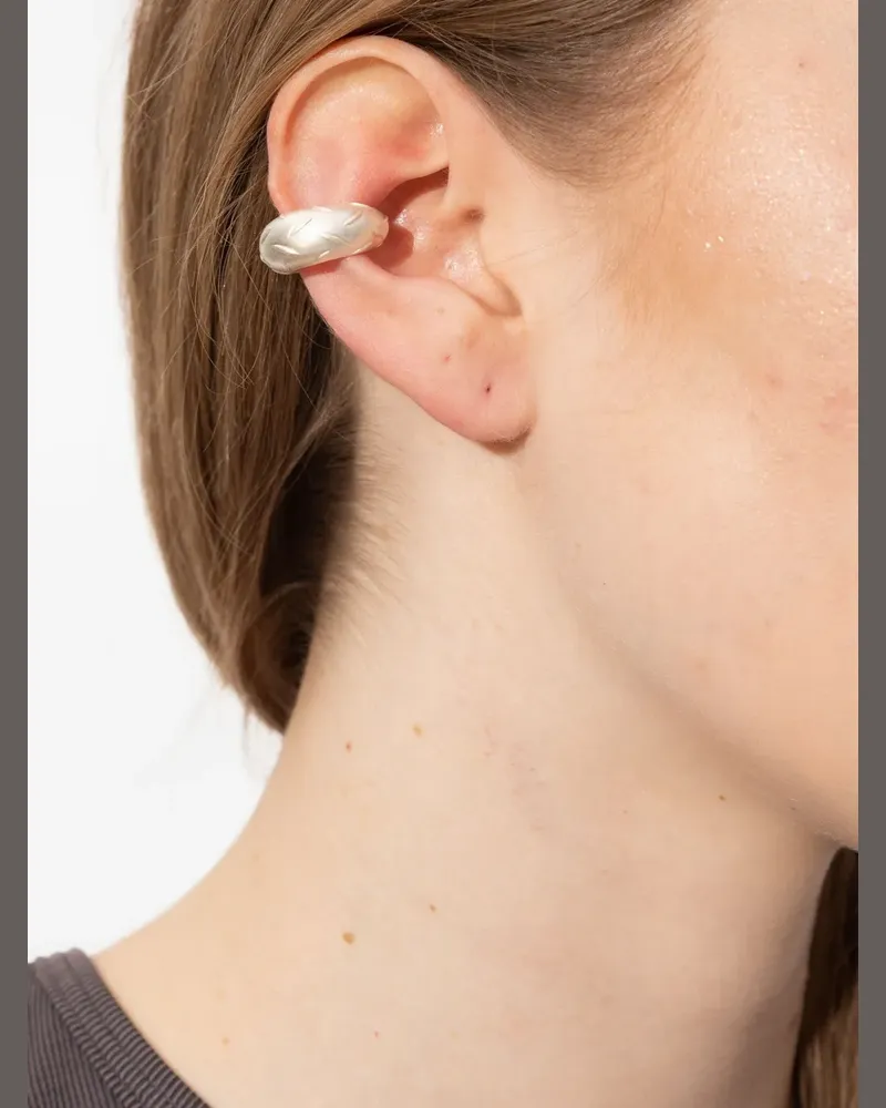MISBHV textured ear cuff - Silber Silber