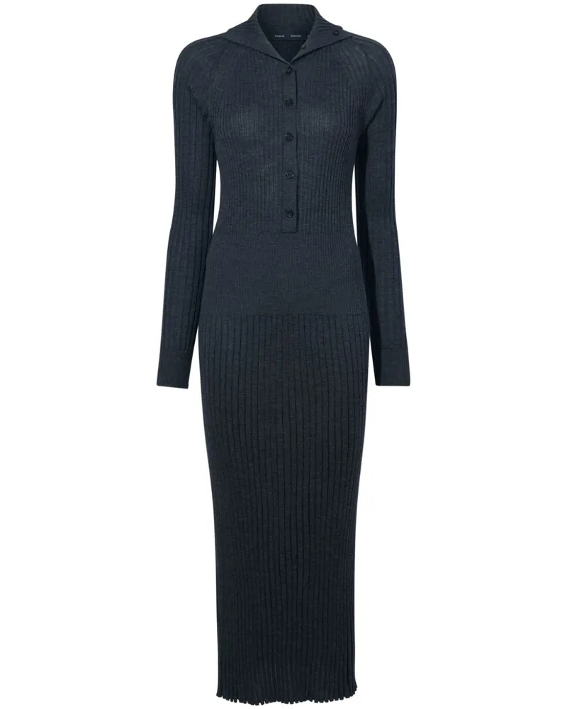 Proenza Schouler Maeve Midikleid - Grau Grau