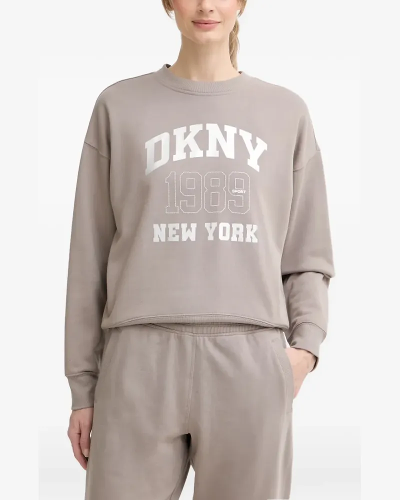 DKNY logo-print sweatshirt - Nude Nude