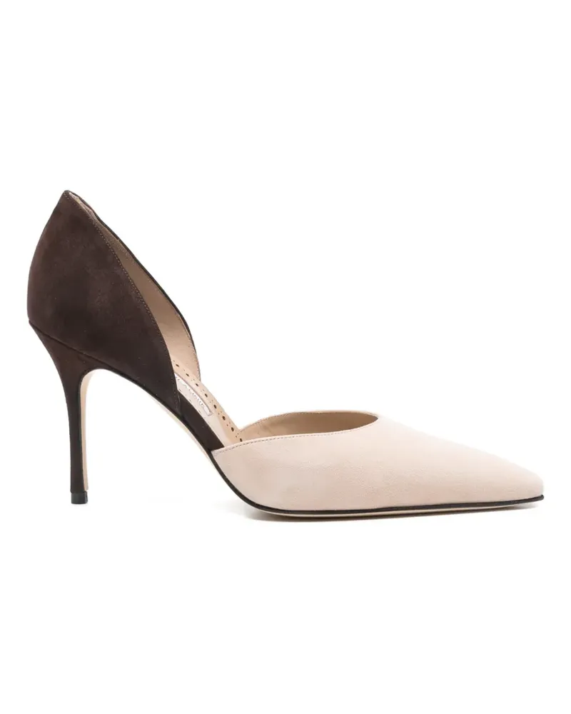 Manolo Blahnik Taylerbinu point-toe heeled pumps - Nude Nude