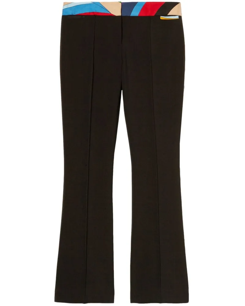 Emilio Pucci Cropped-Hose mit abstraktem Print - Schwarz Schwarz