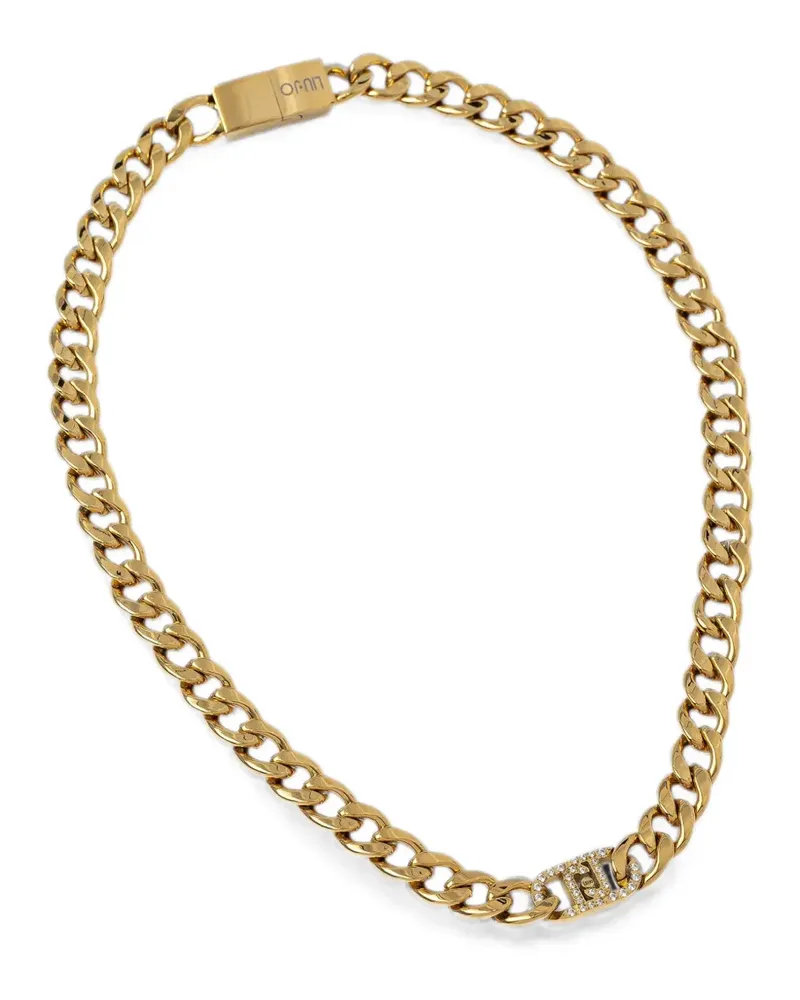 Liu Jo crystal-embellished curb-link necklace - Gold Gold