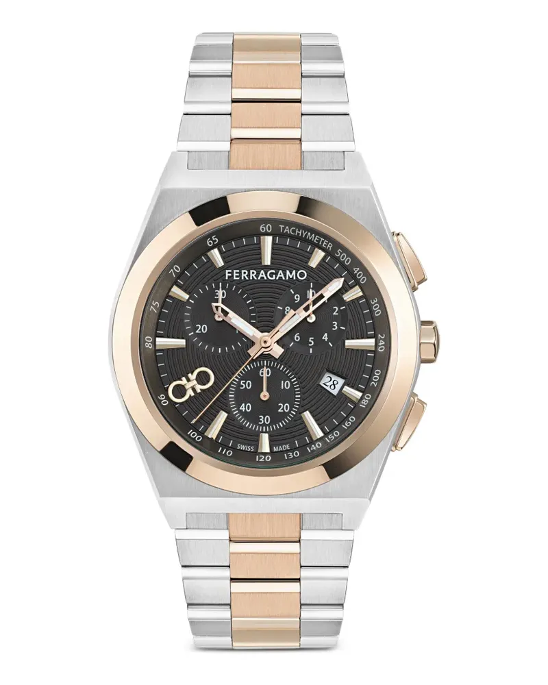 Ferragamo Vega Upper East Chrono 42mm watch - Schwarz Schwarz