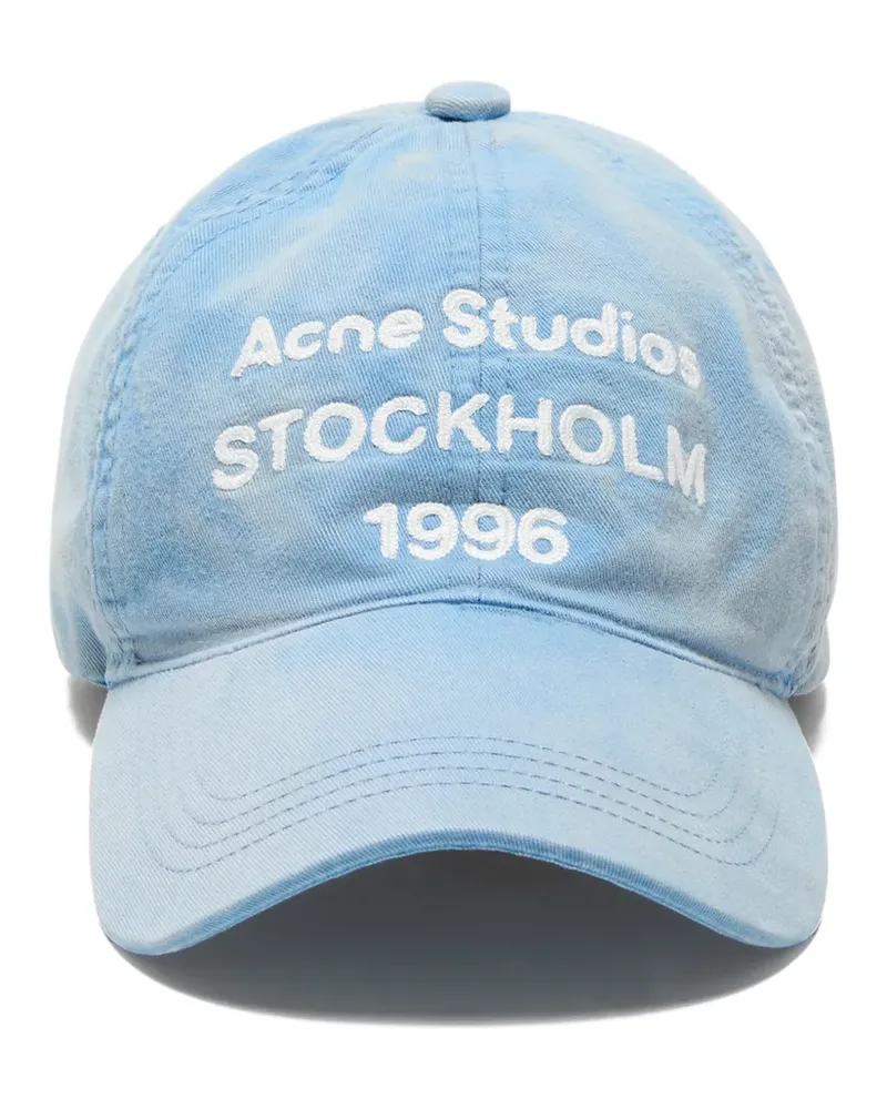 Acne Studios Baseballkappe mit Logo-Stickerei - Blau Blau