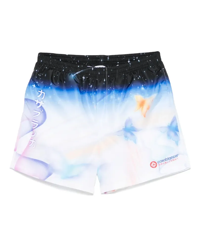 Casablanca Paris Badeshorts mit grafischem Print - Blau Blau