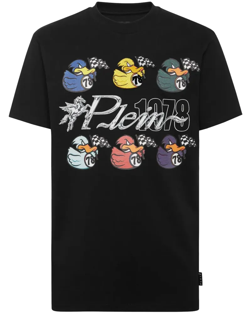 Philipp Plein T-Shirt mit grafischem Print - Schwarz Schwarz