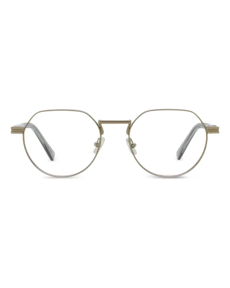 Ermenegildo Zegna Geometrische Brille mit einem Steg - Grau Grau