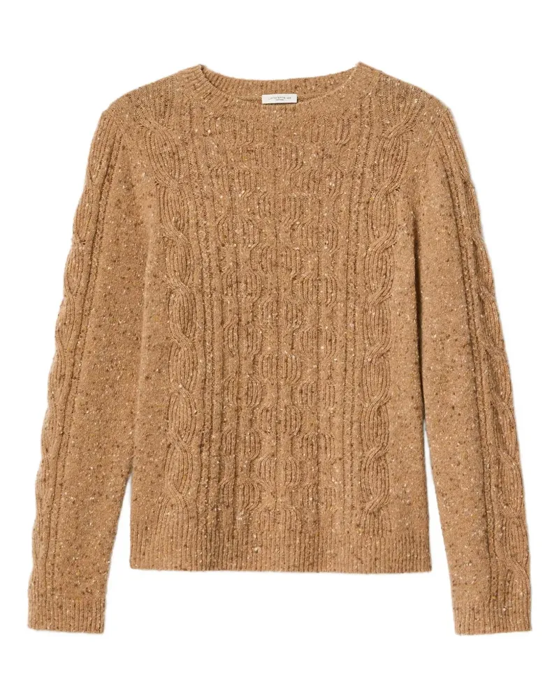 Lafayette148 Pullover mit Zopfmuster - Braun Braun