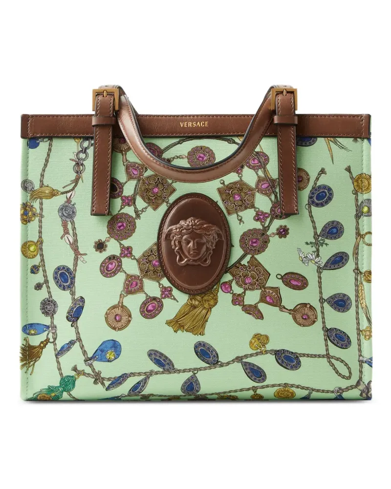 Versace Rivière printed canvas tote - Grün Grün