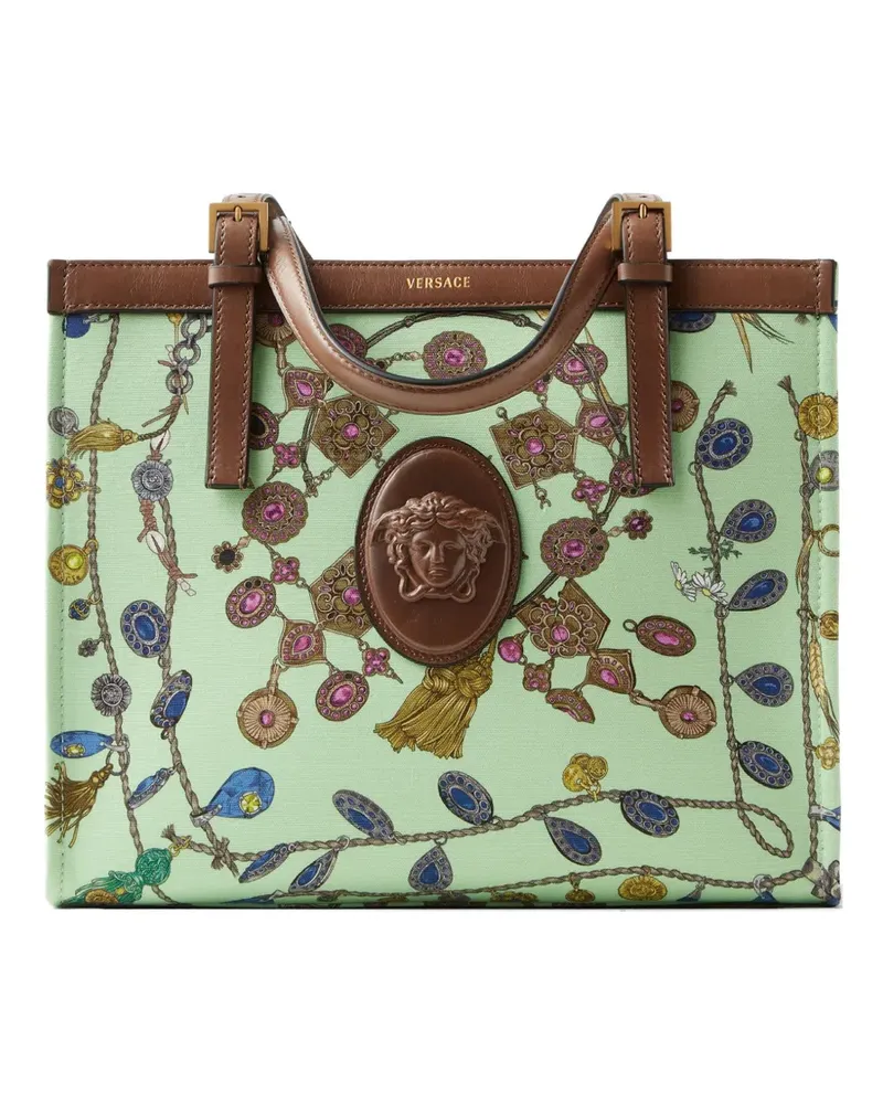 Versace Rivière printed canvas tote - Grün Grün