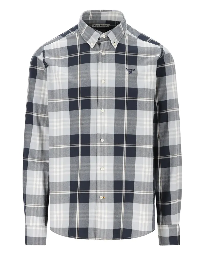 Barbour Kariertes Hemd mit Stickerei - Blau Blau