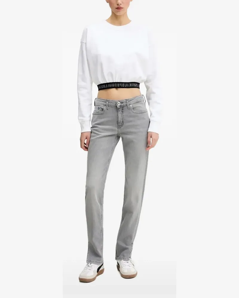 Karl Lagerfeld Sweatshirt mit Bund - Weiß Weiß