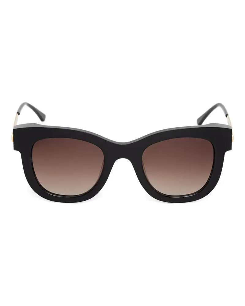 Thierry Lasry Sonnenbrille mit eckigem Gestell - Schwarz Schwarz